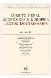 Direito Penal Económico e Europeu - Vol. III